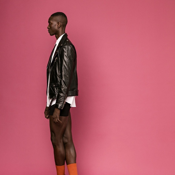 LEATHER JACKET - Black - Picture 4 of 4